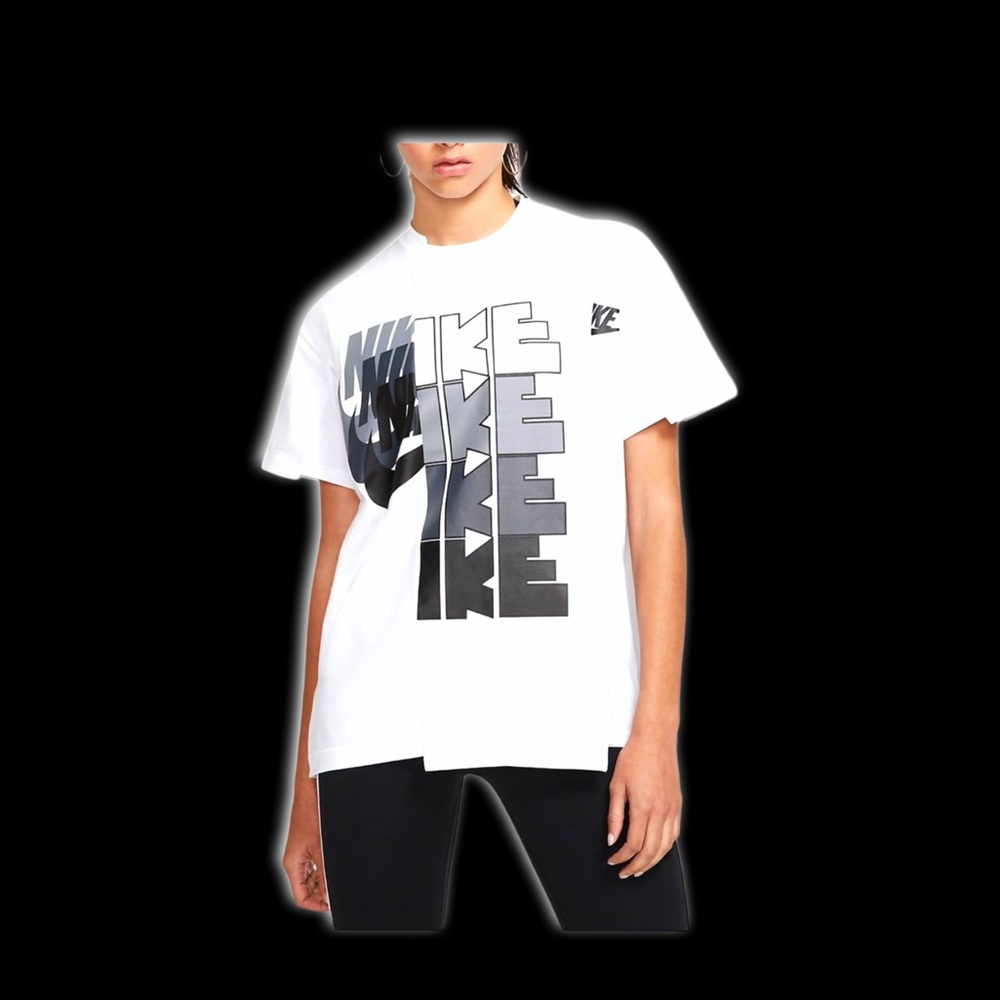 Nike x Sacai Women’s Hybrid Shirt white/obsidian - Picture 3 of 10